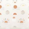 72-inch Cream White Orange Sunset Bohemian Pattern Shower Curtain