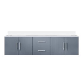 Dark Grey Double Bath Vanity 72 in. W x 22 in. D, with Cultured Marble Top