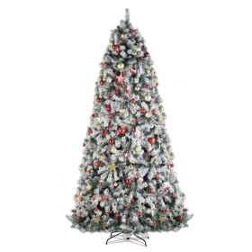 FCH 9ft 2094 Branch Automatic Tree Structure PVC Material Green Flocking 900 Lights Warm Color Four Colors 8 Modes With Remote Control Christmas (Option: Default title)