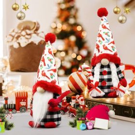 Christmas Gnomes Plush - Xmas Gnomes Santa Scandinavian Tomte Ornaments - Buffalo Check Plaid Christmas Doll - Xmas Decorations for Home, Office, Indo (Option: Christmas Cardinal Gnomes)