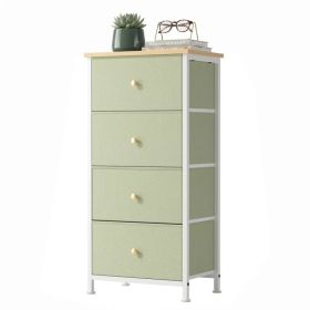4-drawer storage cabinet - suitable for bedrooms, living rooms, and wardrobes (Option: Light Green)